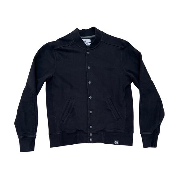 American Giant Solid Black Letterman Varsity Jacket - RARE! - Picture 1 of 7